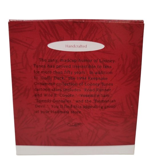 Hallmark Keepsake Christmas Ornament Looney Tunes DAFFY DUCK collectible angel - Picture 3 of 4